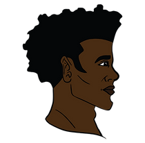 Kingz n Queenz male model logo illustration